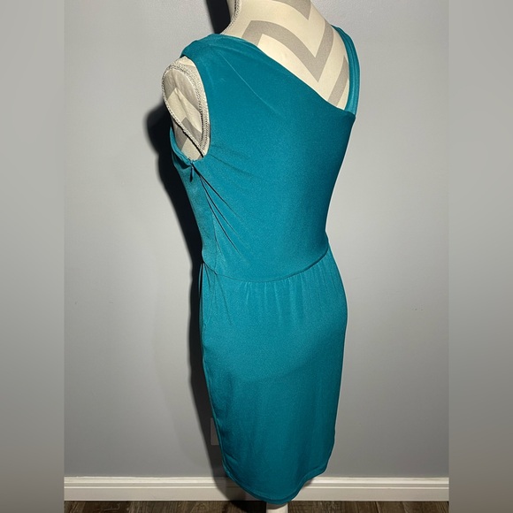 Calvin Klein One Shoulder Teal Dress - Picture 3 of 12